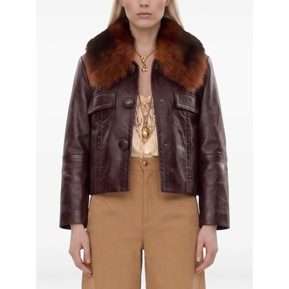 Chloé Purple Jackets - Leather Jackets Women